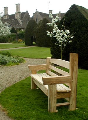 oak benches. Handmade oak garden furniture