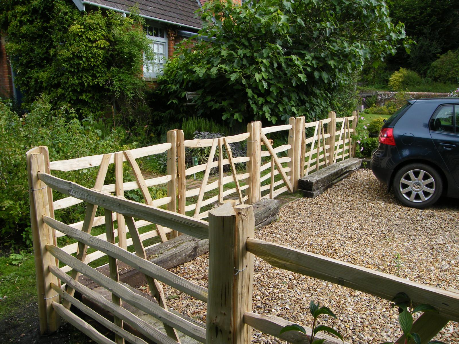 wooden fencing by fence makers, Wiltshire