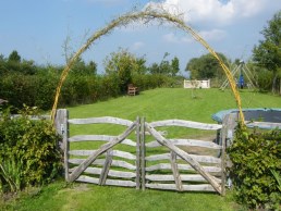 Weathered sweet chestnut Minorcan style double gates